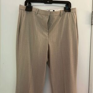 New Theory Tan Sand Melange Wool Trousers with tags